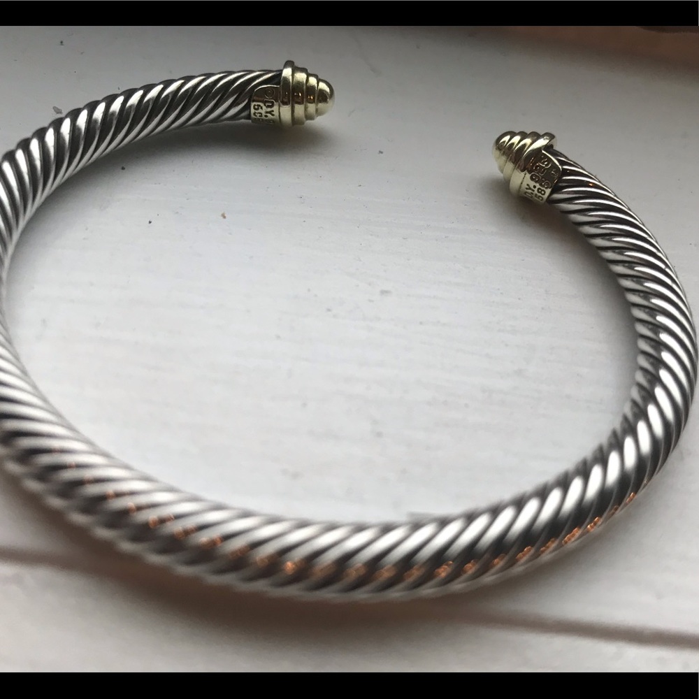David Yurman Classic Cable Bracelet  w Gold accent